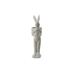 Standing Rabbit Gray Outdoor Planter
