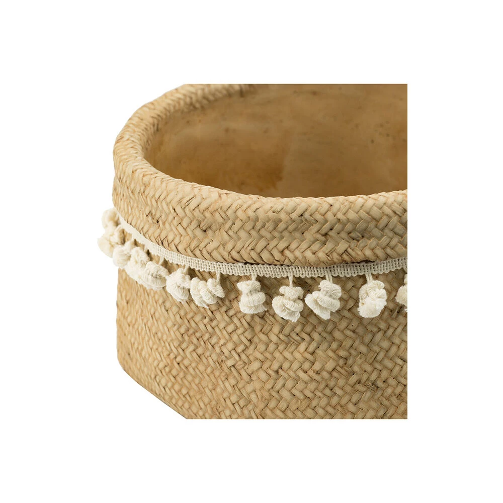 Woven Natural/White Outdoor Planter - Image 4
