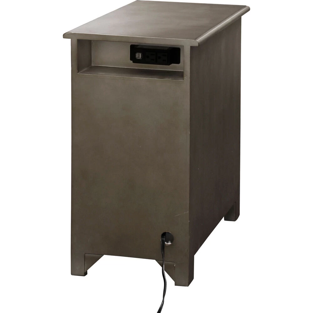 Signature 24 X 22 Inch Mahogany Veneer Chairside Table - Image 2