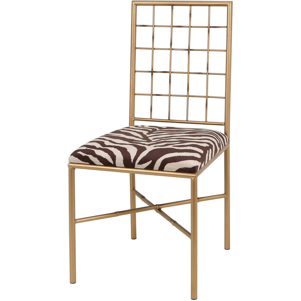 Dann Foley Gold And Brown Dining Chair