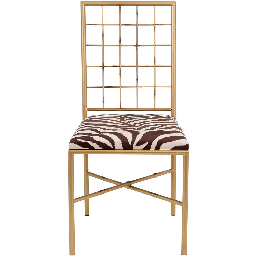 Dann Foley Gold And Brown Dining Chair - Image 2