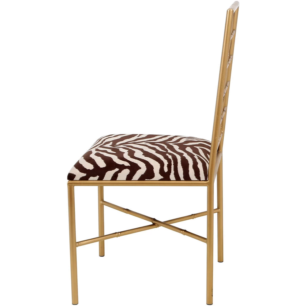 Dann Foley Gold And Brown Dining Chair - Image 3