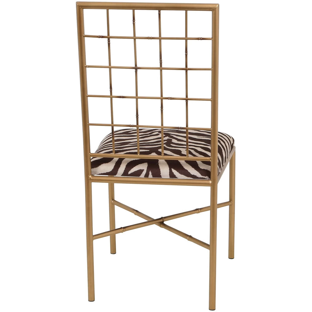 Dann Foley Gold And Brown Dining Chair - Image 4