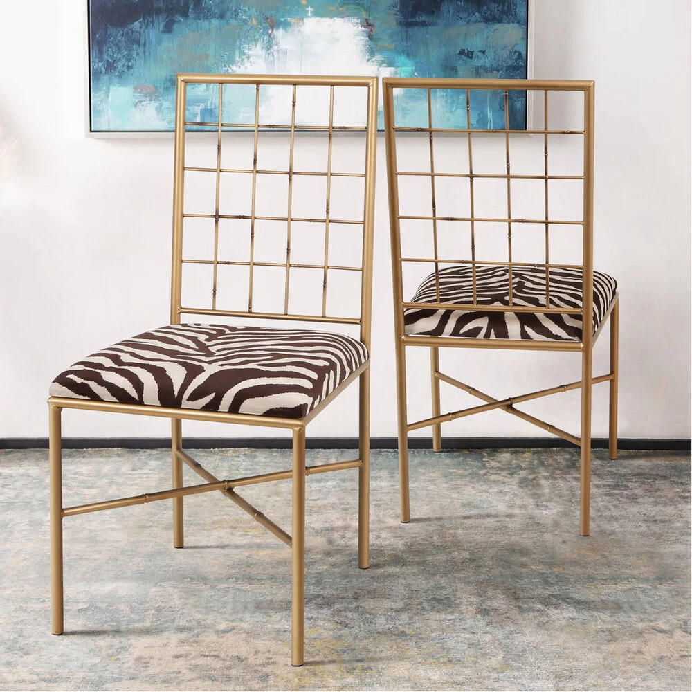 Dann Foley Gold And Brown Dining Chair - Image 6