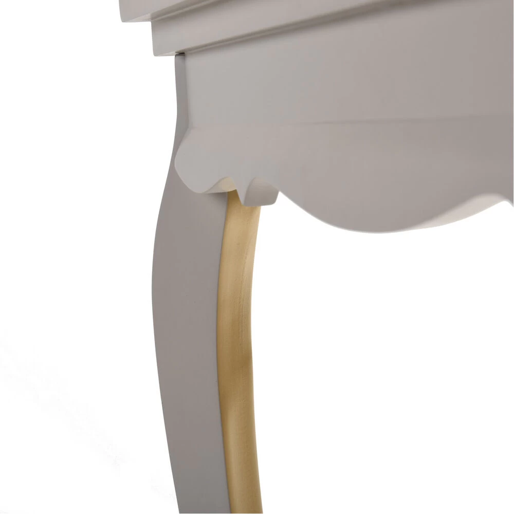 Dann Foley 28 X 27 Inch White And Gold End Table - Image 4