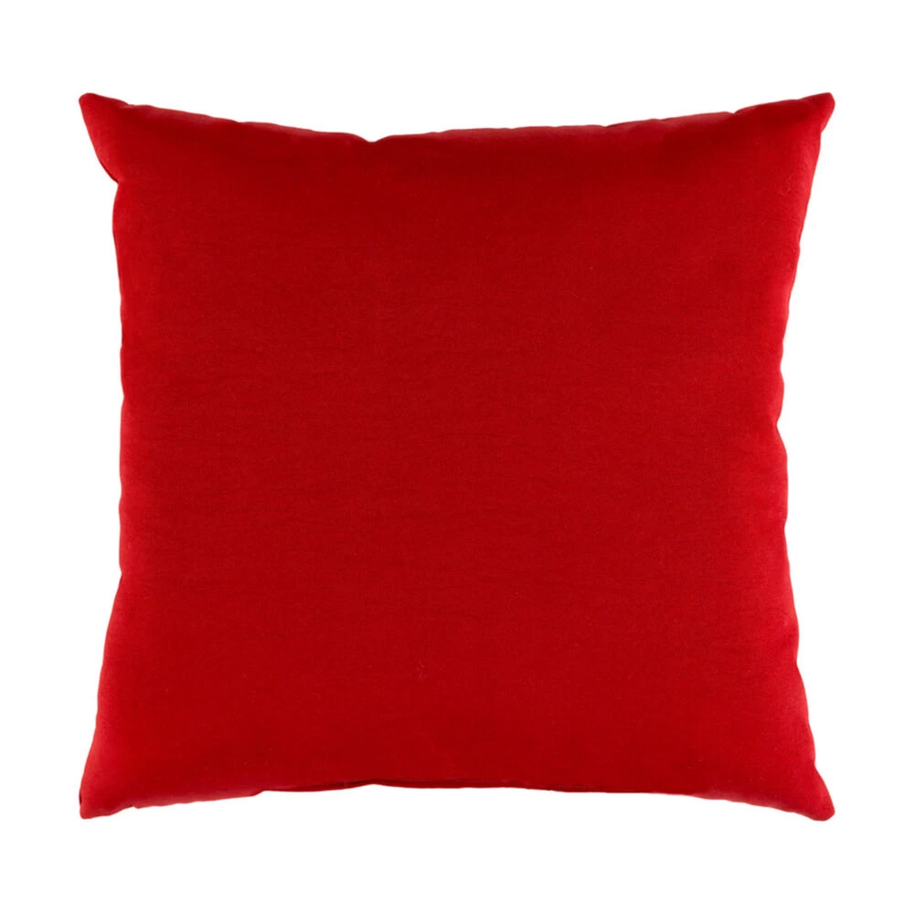 Tacy 20 X 20 Inch Red Outdoor Pillow Cover, Square