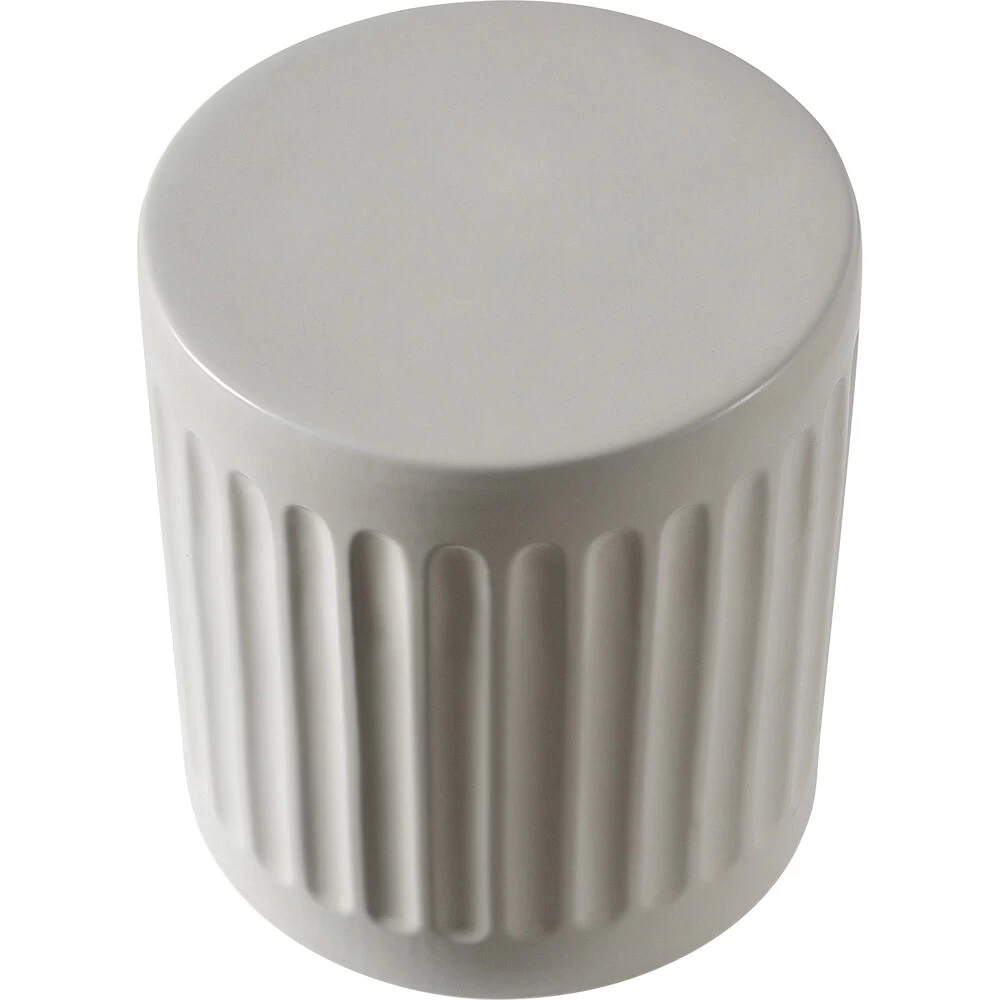 Lucian 15 X 13 Inch Matte Off-White Outdoor Table - Image 3