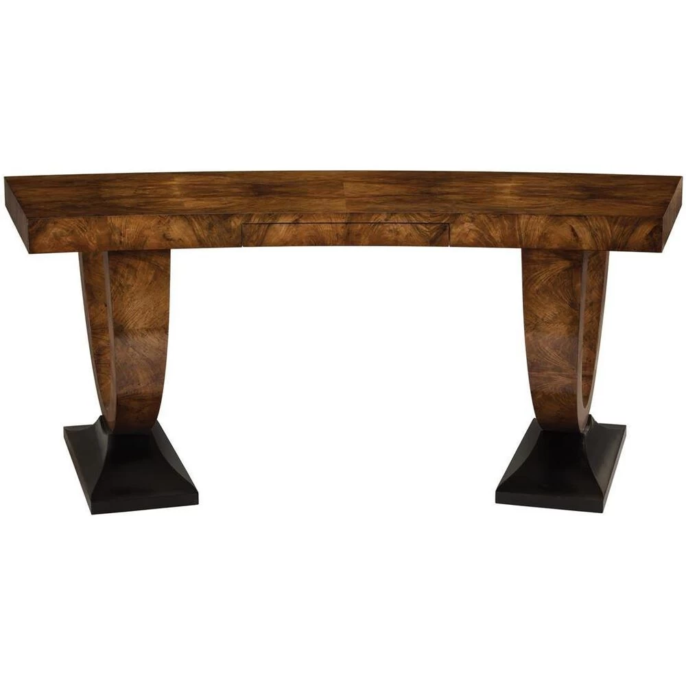 Curved Walnut Desk - Image 2