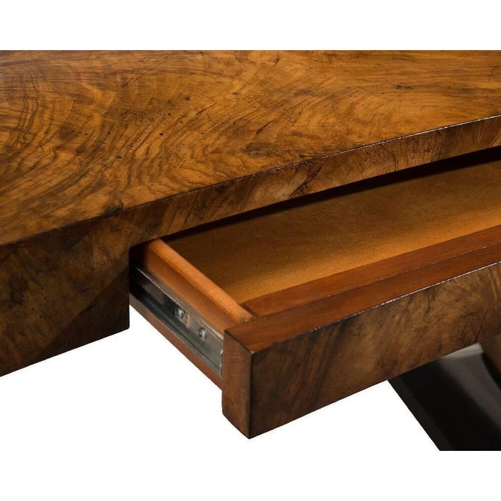 Curved Walnut Desk - Image 3