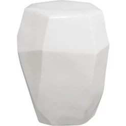 Maquette 18 Inch Gloss White Garden Stool