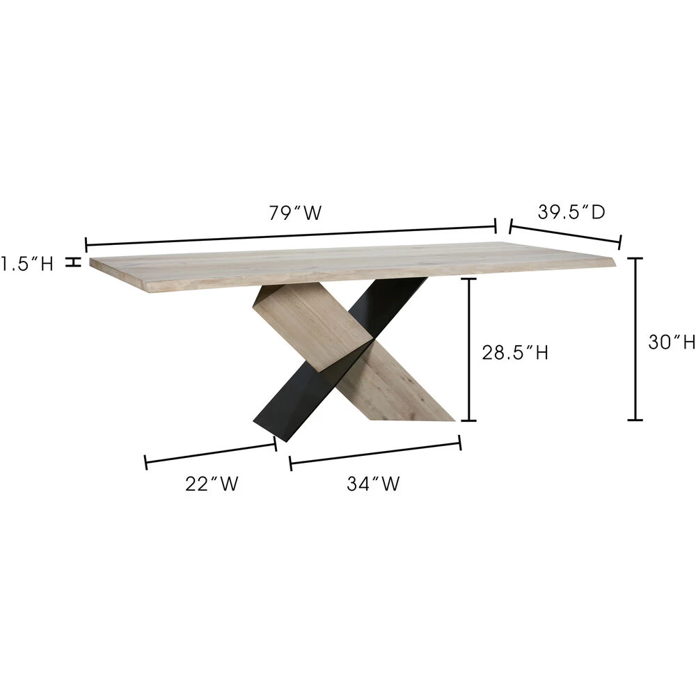 Instinct 79 X 40 Inch Natural Dining Table - Image 5