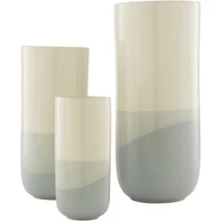 Geo Taupe Outdoor Vase