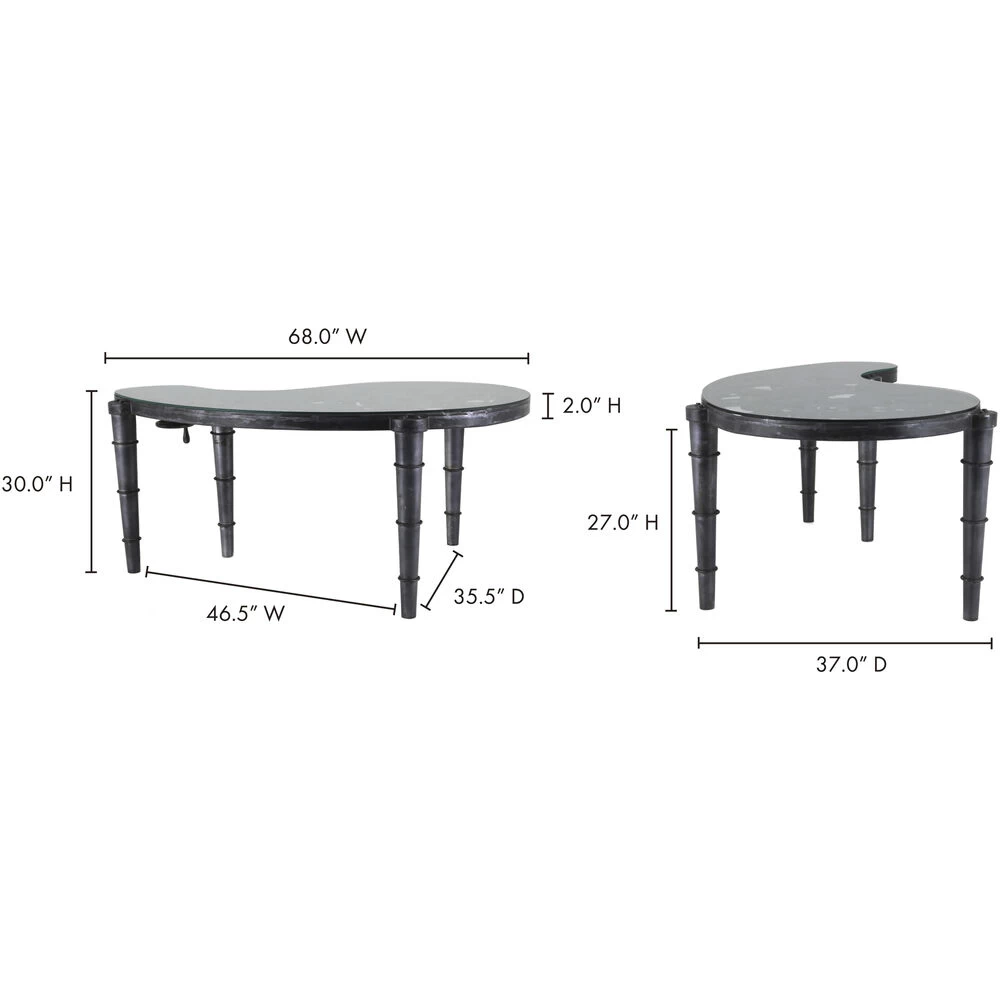 Shifting Gears 68 X 37 Inch Black Desk - Image 6