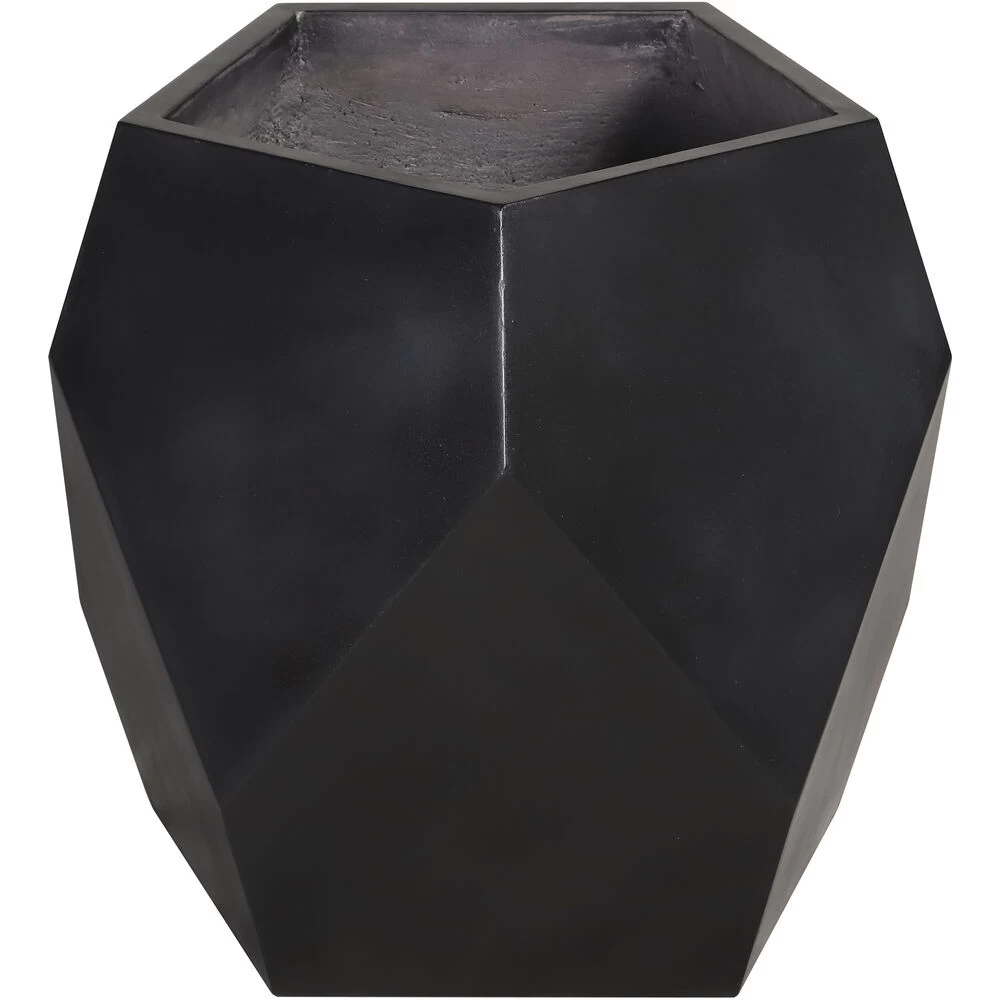 Polygon Black Outdoor Planter - Image 2