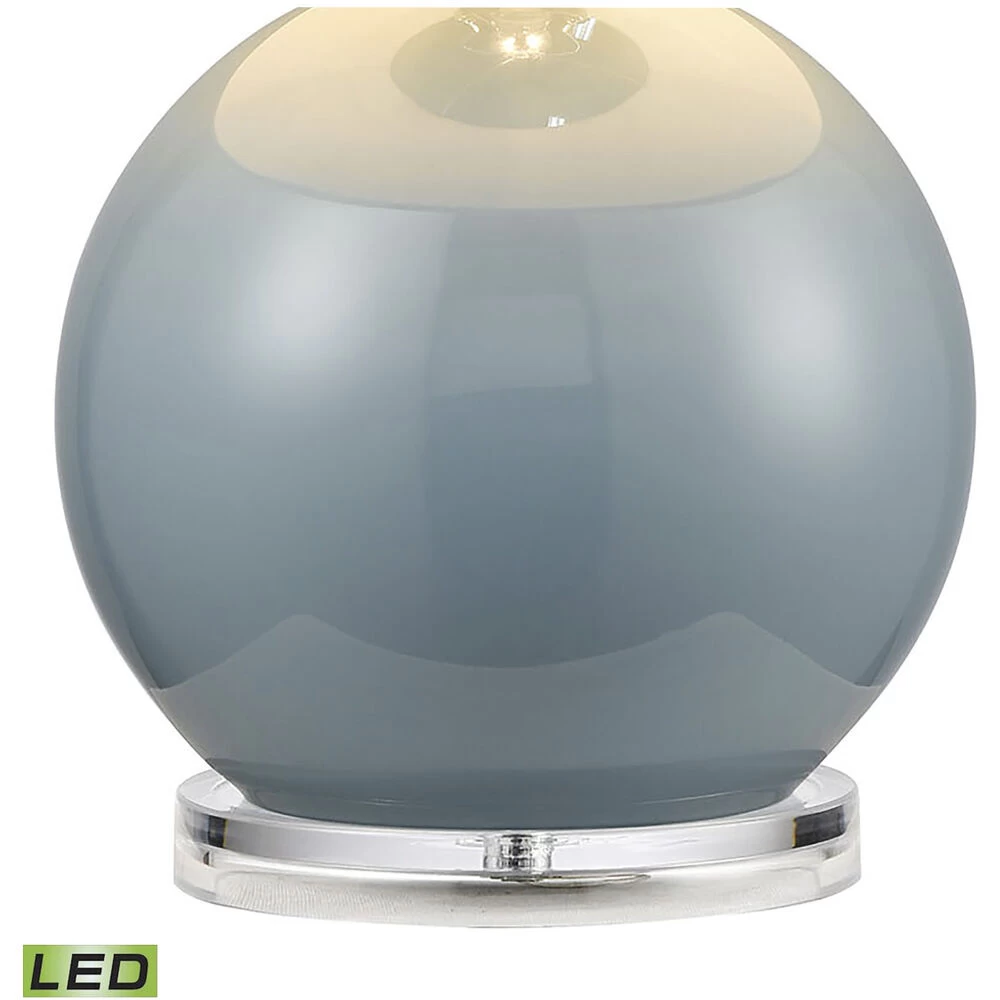 Culland 22 Inch 150.00 Watt Blue With Clear Table Lamp Portable Light - Image 4