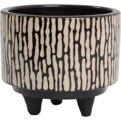 Ofelia Black And White Indoor Planter, Small