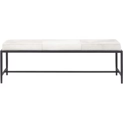 Canyon Dark Bronze And Ivory Bench, Long