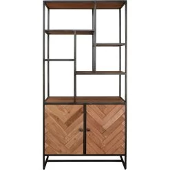 Briscoe Natural With Black Bookcase