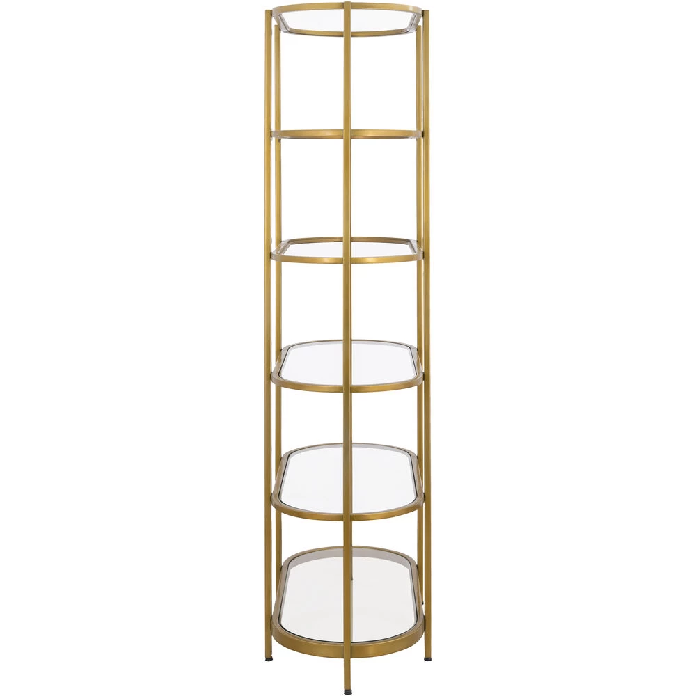 Blain Antique Brass With Clear Bookshelf - Image 3