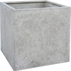 Alona Beige Taupe Cube Planter
