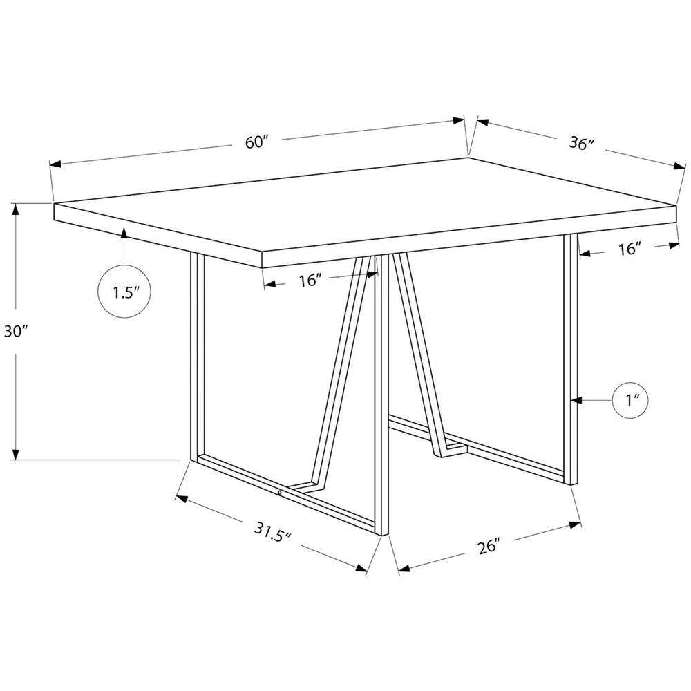 Cumru 60 X 36 Inch Cappuccino Dining Table - Image 4