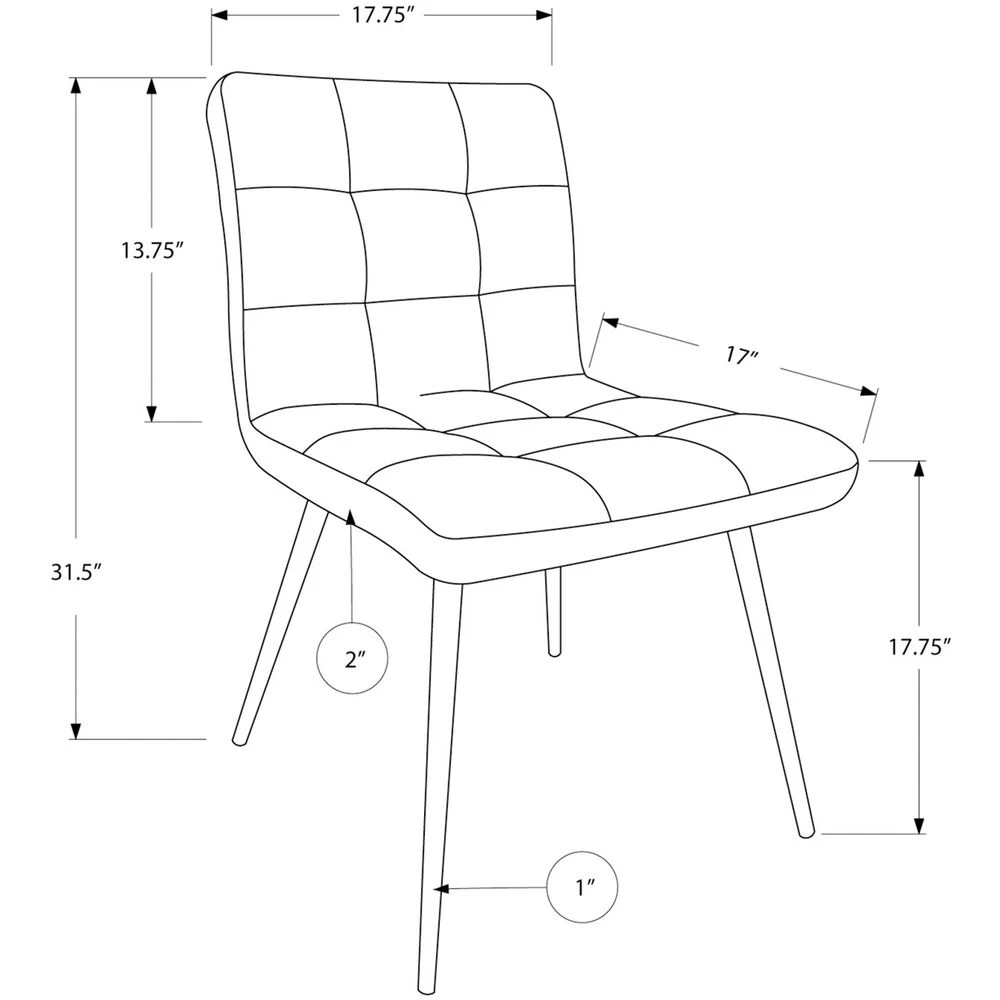Plymouth Grey Dining Chair, 2-Piece Set - Image 4