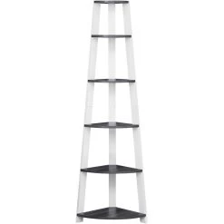 Plains Grey And White Bookcase