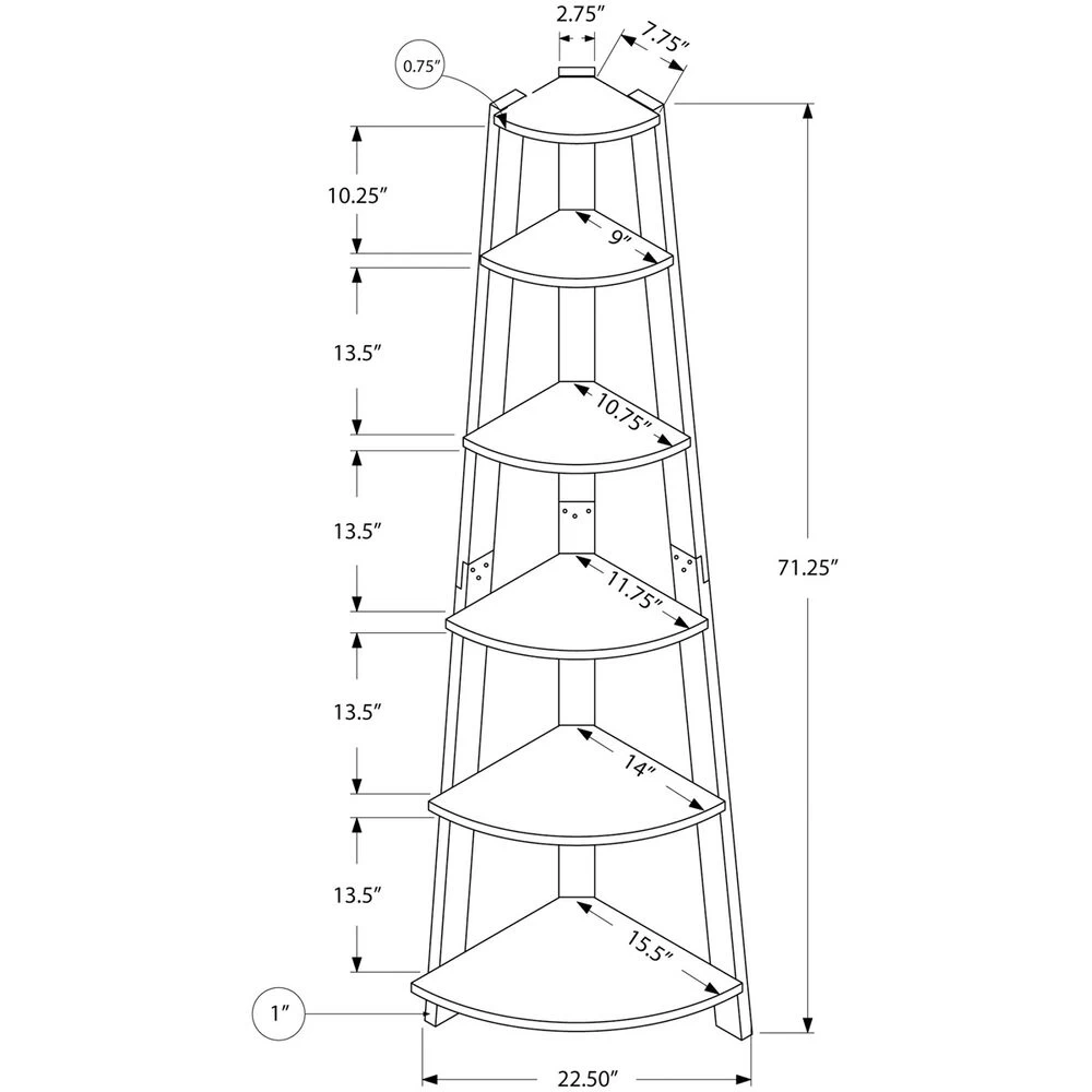 Plains Grey And White Bookcase - Image 4