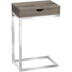 Bethlehem 25 X 16 Inch Dark Taupe Accent End Table Or Snack Table