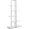Shaler White And Silver Bookcase