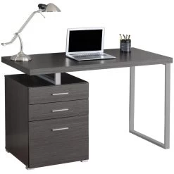 Ramapo 47 X 24 Inch Grey And Silver Computer Desk