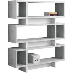 Cecil Grey And White Bookcase