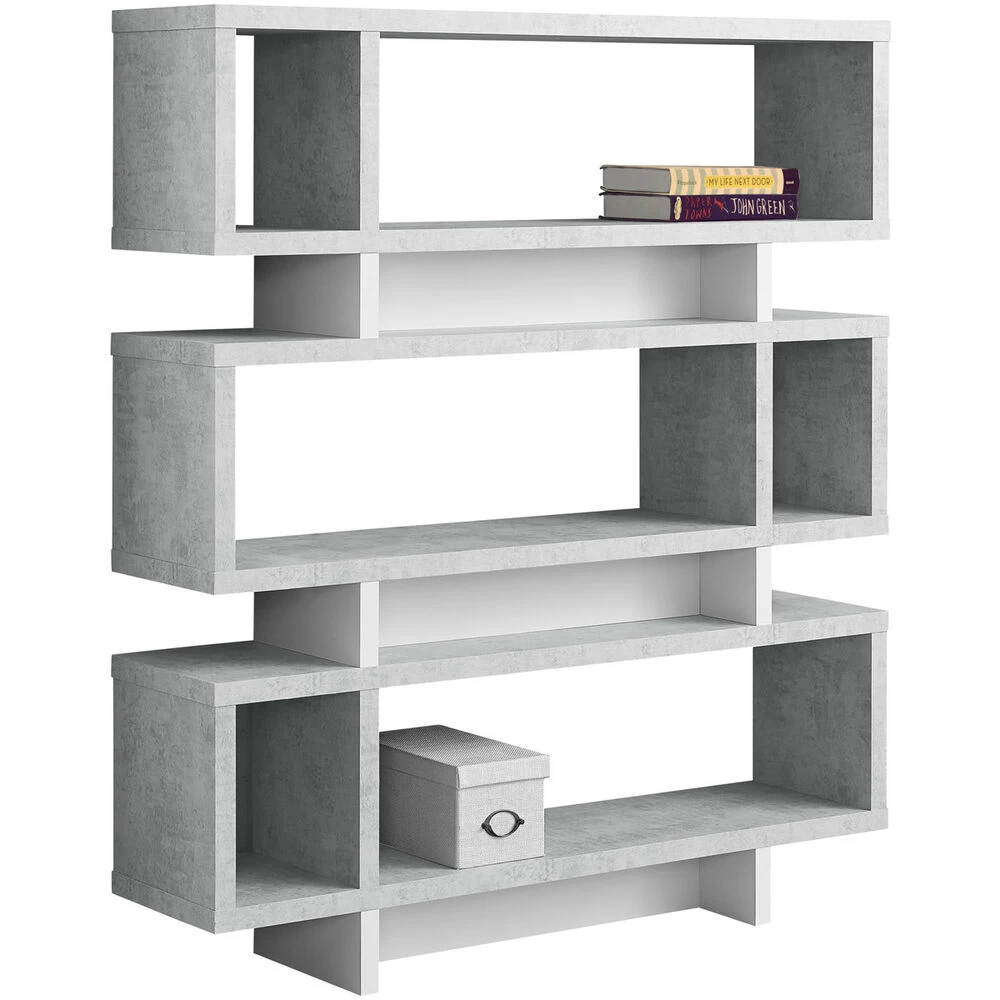Cecil Grey And White Bookcase