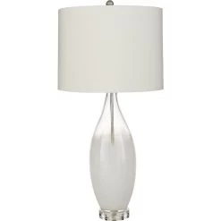 Kehlani 28 Inch 100 Watt White Table Lamp Portable Light