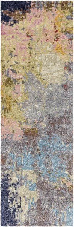 Kavita 96 X 30 Inch Khaki Rug, Runner