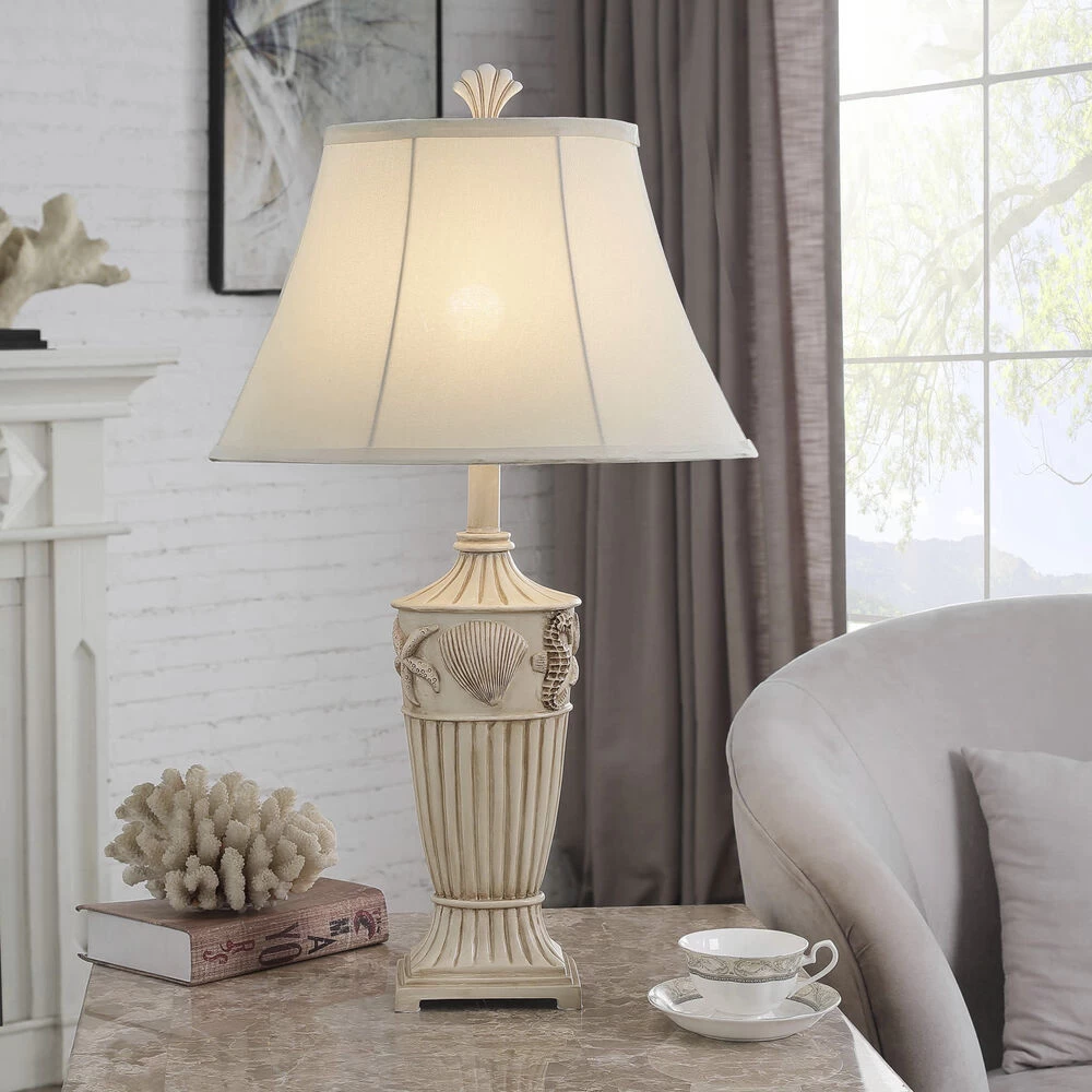Signature 3 Inch 100 Watt Cream Table Lamp Portable Light - Image 6