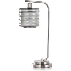 Gemma 25 Inch 60.00 Watt Silver And Grey Desk Lamp Portable Light