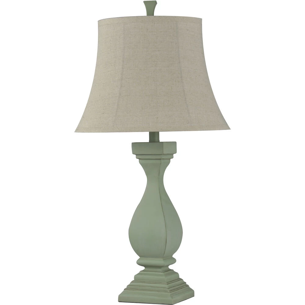Signature 30 Inch 100 Watt Distressed Sea Grass Green Table Lamp Portable Light