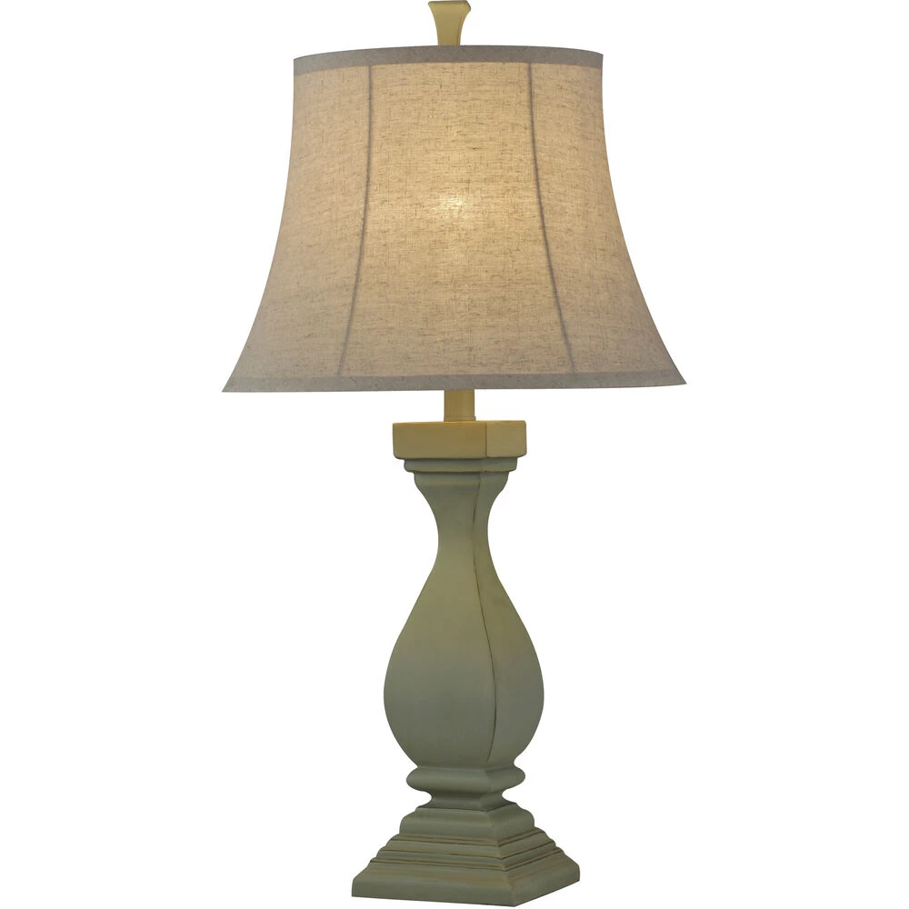 Signature 30 Inch 100 Watt Distressed Sea Grass Green Table Lamp Portable Light - Image 2