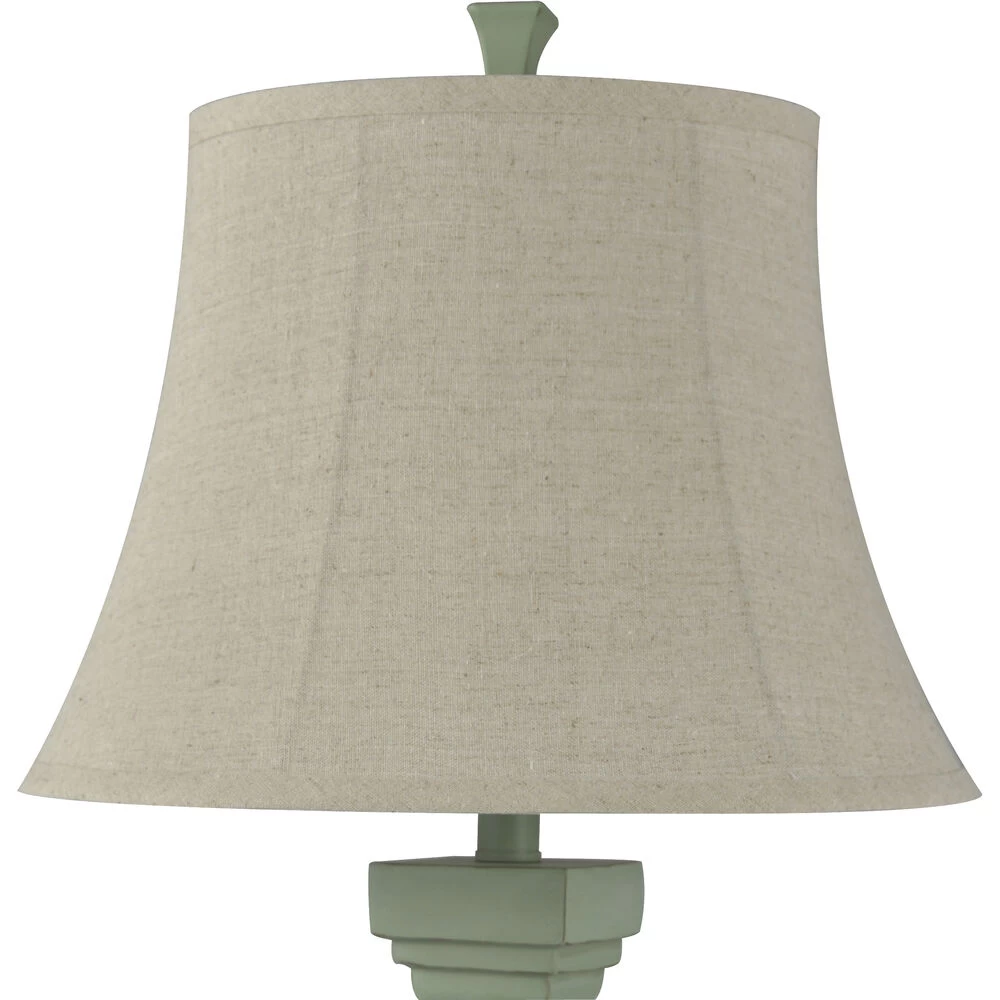 Signature 30 Inch 100 Watt Distressed Sea Grass Green Table Lamp Portable Light - Image 3