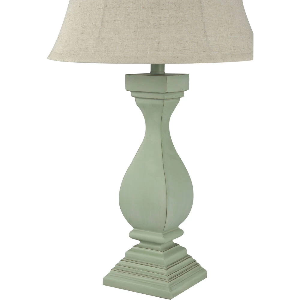 Signature 30 Inch 100 Watt Distressed Sea Grass Green Table Lamp Portable Light - Image 4