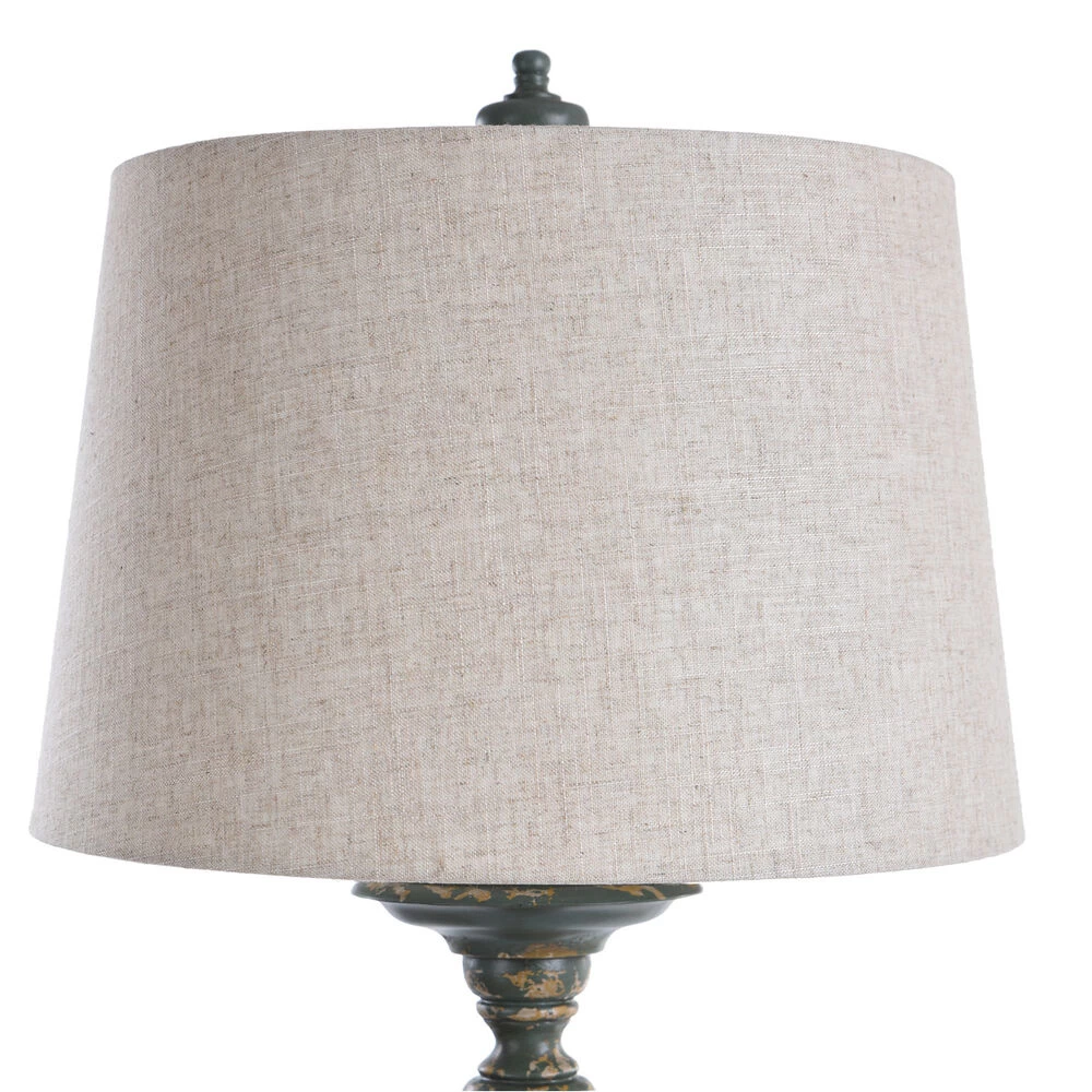 Bourgault 64 Inch 150.00 Watt Sage And Distressing With Heathered Oatmeal Floor Lamp Portable Light