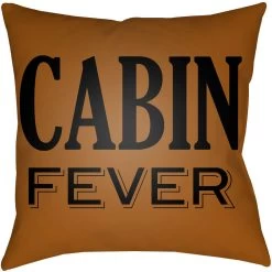 Lodge Cabin 18 X 18 Inch Outdoor Pillow Cover, Square