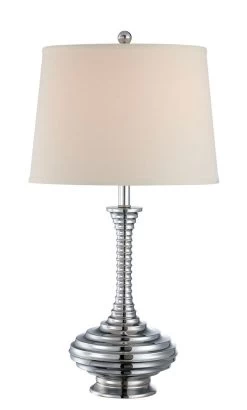 Usher 27 Inch 23.00 Watt Chrome Table Lamp Portable Light