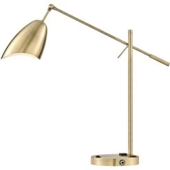 Tanko 45.75 Inch 40.00 Watt Brass Desk Lamp Portable Light