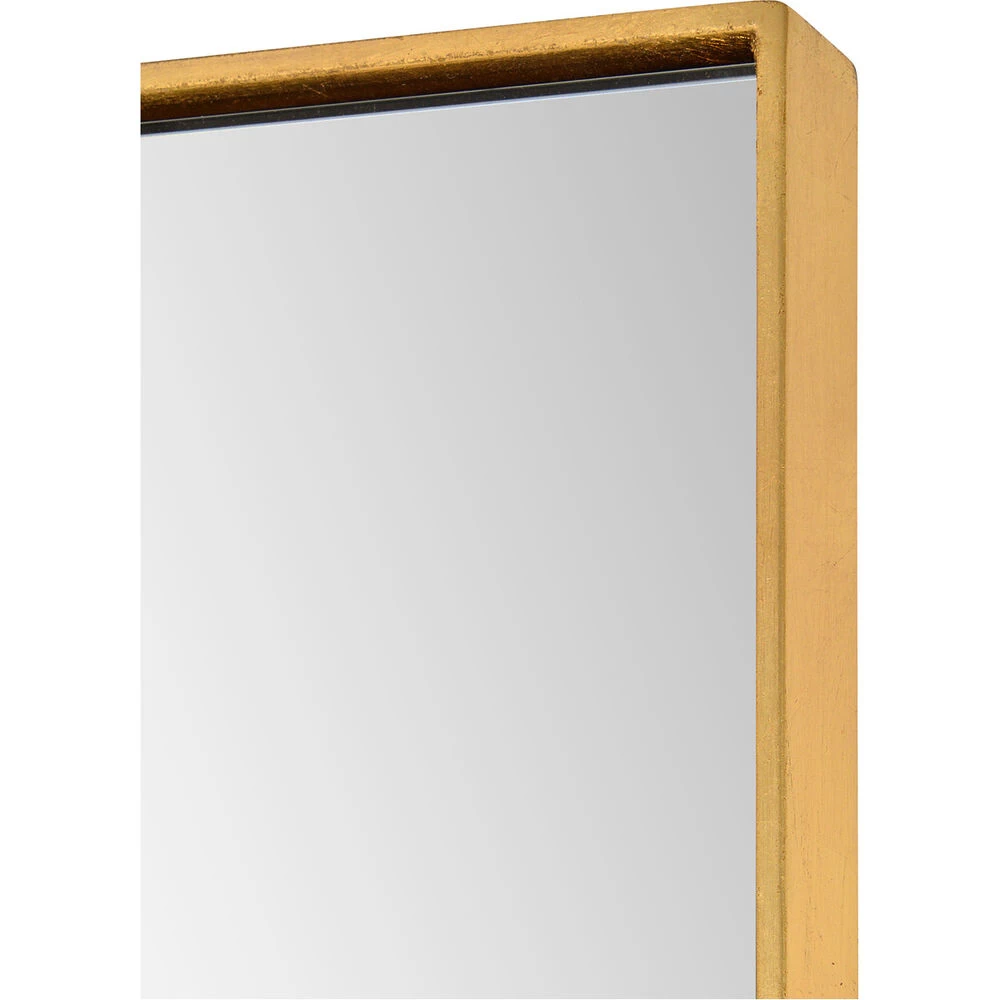 Crosland 72 X 30 Inch Gold Leaf Floor Mirror, Large Rectangle - Image 2