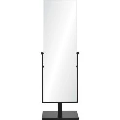 Samira 61 X 20 Inch Clear And Matte Black Floor Mirror