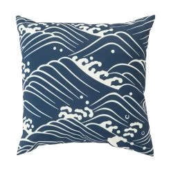 Chatham 20 X 20 Inch Navy And Off-White Outdoor Throw Pillow