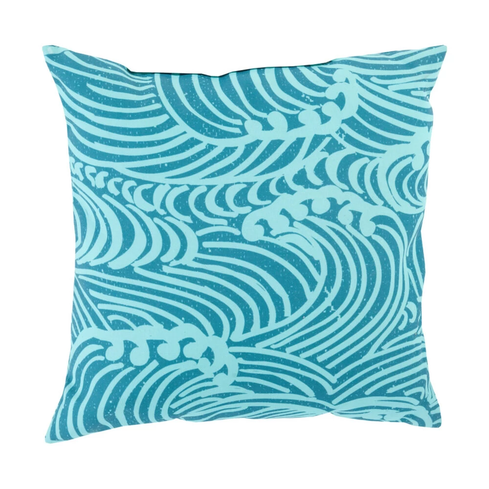 Chatham 20 X 20 Inch Blue And Blue Outdoor Throw Pillow