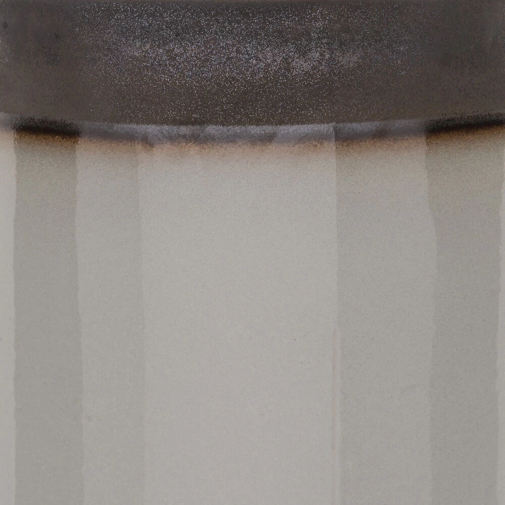 Palominas 18.1 Inch Grey And Brown Outdoor Garden Stool, Cylinder, Hand Crafted - Image 2